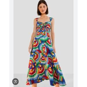 farm rio beaded macaws midi dress Farm Rio Beaded Macaws Midi Dress